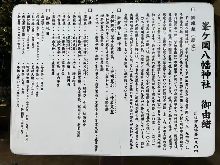 峯ヶ岡八幡神社(埼玉県)