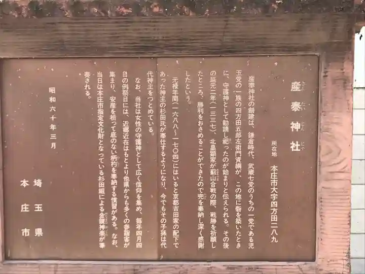 産泰神社の{uncategorized: "未分類", other: "その他", undefined: "問題あり", building: "その他建物", grave: "お墓", sacred_gate: "鳥居", guardian: "狛犬", statue: "像", buddha: "仏像", history: "歴史", nature: "自然", garden: "庭園", animal: "動物", pagoda: "塔", temizu: "手水舎", mountain_gate: "山門・神門", sanctuary: "本殿・本堂", subordinate: "末社・摂社", art: "芸術", scenery: "景色", jizo: "地蔵", ema: "絵馬", goshuin: "御朱印", omikuji: "おみくじ", items: "授与品その他", amulet: "お守り", goshuincho: "御朱印帳", eats: "食事", festival: "お祭り", votive_dance: "神楽", shichigosan: "七五三参", wedding: "結婚式", experience: "体験その他", initially: "初詣", around: "周辺", anti_infection: "感染症対策"}