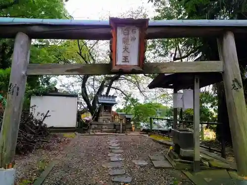 石神白龍大王社の鳥居