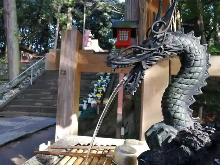 間々田八幡宮の手水舎
