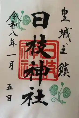 日枝神社の御朱印