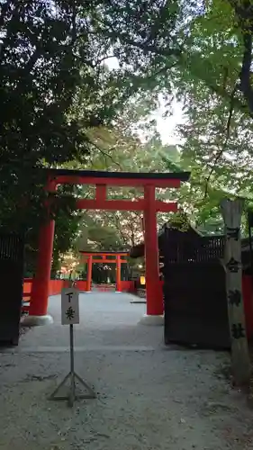 河合神社（鴨川合坐小社宅神社）の鳥居