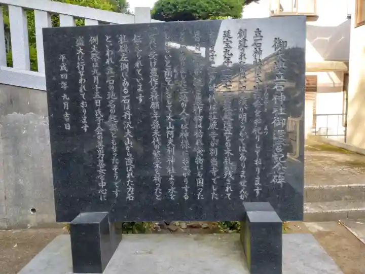 立石神社の{uncategorized: "未分類", other: "その他", undefined: "問題あり", building: "その他建物", grave: "お墓", sacred_gate: "鳥居", guardian: "狛犬", statue: "像", buddha: "仏像", history: "歴史", nature: "自然", garden: "庭園", animal: "動物", pagoda: "塔", temizu: "手水舎", mountain_gate: "山門・神門", sanctuary: "本殿・本堂", subordinate: "末社・摂社", art: "芸術", scenery: "景色", jizo: "地蔵", ema: "絵馬", goshuin: "御朱印", omikuji: "おみくじ", items: "授与品その他", amulet: "お守り", goshuincho: "御朱印帳", eats: "食事", festival: "お祭り", votive_dance: "神楽", shichigosan: "七五三参", wedding: "結婚式", experience: "体験その他", initially: "初詣", around: "周辺", anti_infection: "感染症対策"}