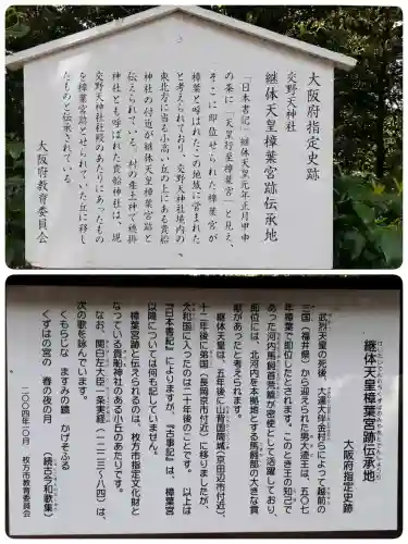 交野天神社の{uncategorized: "未分類", other: "その他", undefined: "問題あり", building: "その他建物", grave: "お墓", sacred_gate: "鳥居", guardian: "狛犬", statue: "像", buddha: "仏像", history: "歴史", nature: "自然", garden: "庭園", animal: "動物", pagoda: "塔", temizu: "手水舎", mountain_gate: "山門・神門", sanctuary: "本殿・本堂", subordinate: "末社・摂社", art: "芸術", scenery: "景色", jizo: "地蔵", ema: "絵馬", goshuin: "御朱印", omikuji: "おみくじ", items: "授与品その他", amulet: "お守り", goshuincho: "御朱印帳", eats: "食事", festival: "お祭り", votive_dance: "神楽", shichigosan: "七五三参", wedding: "結婚式", experience: "体験その他", initially: "初詣", around: "周辺", anti_infection: "感染症対策"}