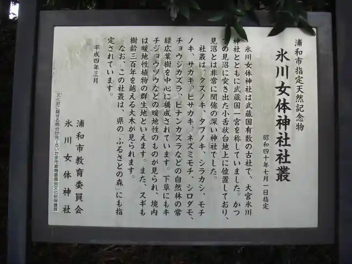 氷川女體神社の歴史