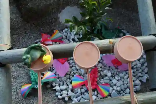 阿久津「田村神社」（郡山市阿久津町）旧社名：伊豆箱根三嶋三社の手水舎