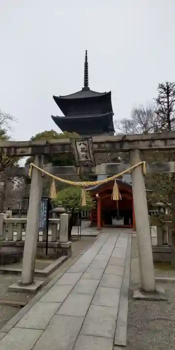 東寺鎮守八幡宮・東寺境内社八島殿の鳥居
