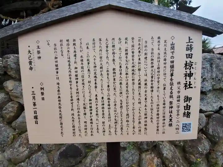 上蒔田椋神社の歴史