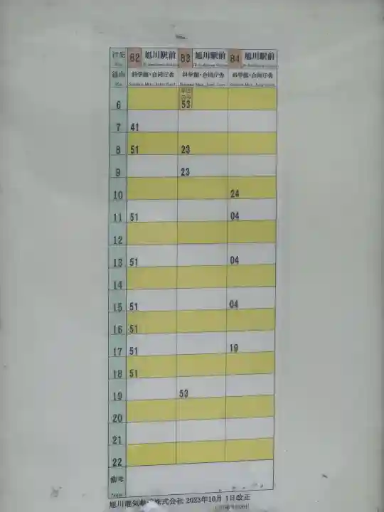 上川神社の周辺