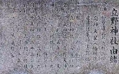 立野神社の歴史