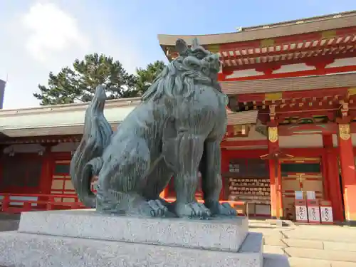 五社神社　諏訪神社の狛犬