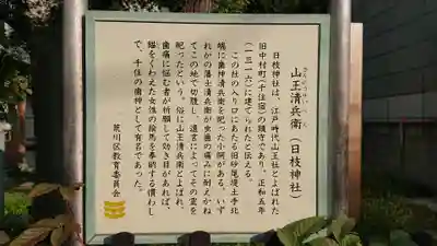 南千住日枝神社の歴史