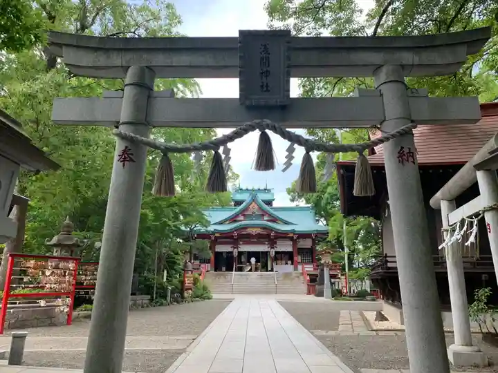多摩川浅間神社の鳥居