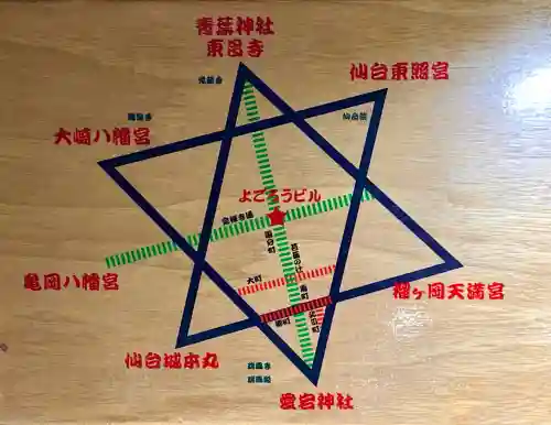 仙台神聖立体幾何学の{uncategorized: "未分類", other: "その他", undefined: "問題あり", building: "その他建物", grave: "お墓", sacred_gate: "鳥居", guardian: "狛犬", statue: "像", buddha: "仏像", history: "歴史", nature: "自然", garden: "庭園", animal: "動物", pagoda: "塔", temizu: "手水舎", mountain_gate: "山門・神門", sanctuary: "本殿・本堂", subordinate: "末社・摂社", art: "芸術", scenery: "景色", jizo: "地蔵", ema: "絵馬", goshuin: "御朱印", omikuji: "おみくじ", items: "授与品その他", amulet: "お守り", goshuincho: "御朱印帳", eats: "食事", festival: "お祭り", votive_dance: "神楽", shichigosan: "七五三参", wedding: "結婚式", experience: "体験その他", initially: "初詣", around: "周辺", anti_infection: "感染症対策"}