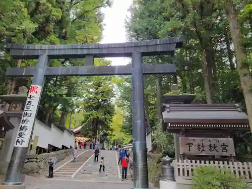 諏訪大社下社秋宮の鳥居