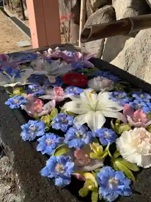 差出磯大嶽山神社 仕事と健康と厄よけの神さまの手水舎