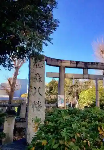 鳩森八幡神社の鳥居