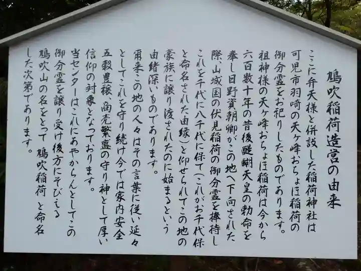 鳩吹稲荷神社の歴史