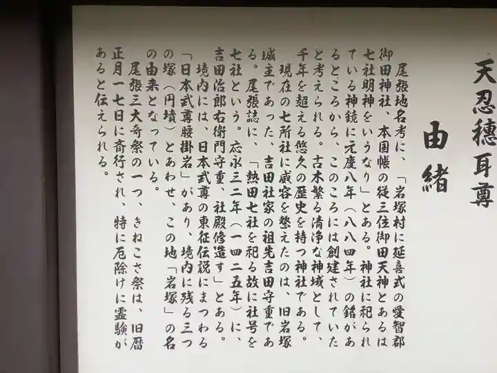 七所社の歴史