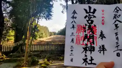 真ん中にうっすら富士山が見えるでしょうか