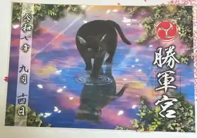 黒い子猫の見開き御朱印