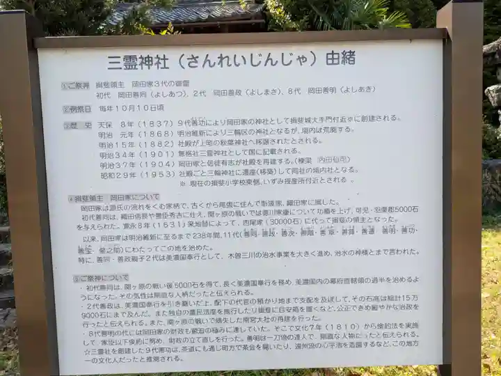 三霊神社(三輪神社摂社)(岐阜県)