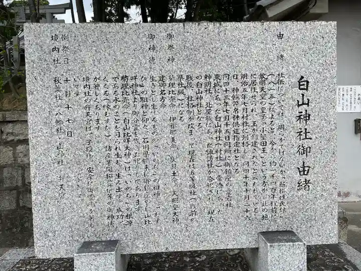 白山神社(小幡)の歴史