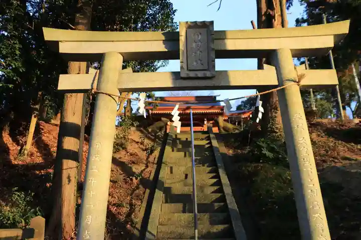 阿久津「田村神社」(郡山市阿久津町)旧社名:伊豆箱根三嶋三社の鳥居
