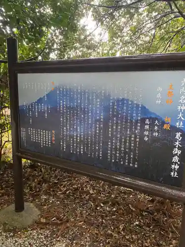 葛木御歳神社の歴史