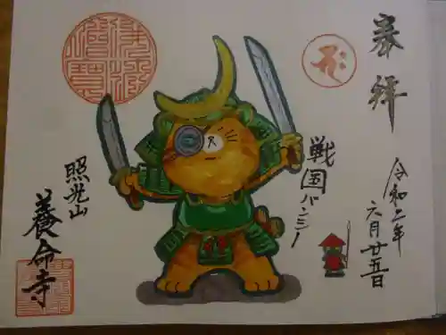 照光山 養命寺の御朱印