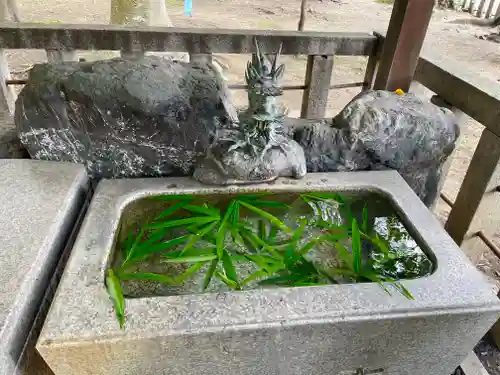 蜂田神社の手水