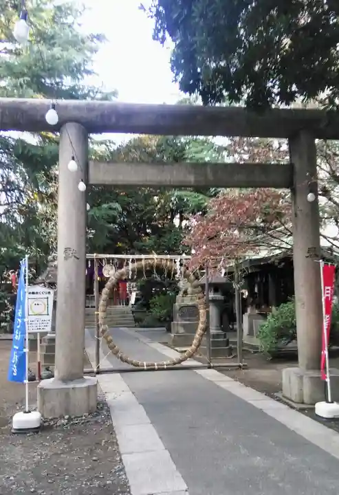青山熊野神社の鳥居