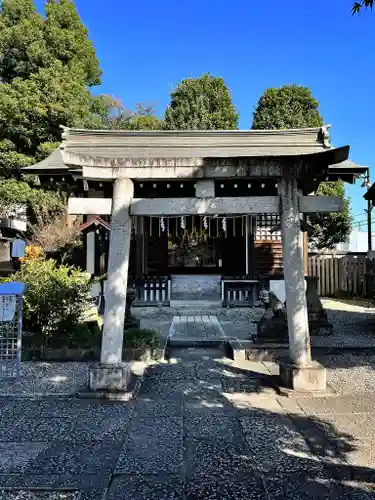 阿豆佐味天神社 立川水天宮の鳥居