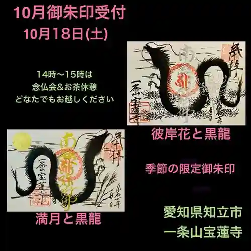 一条山宝蓮寺の御朱印