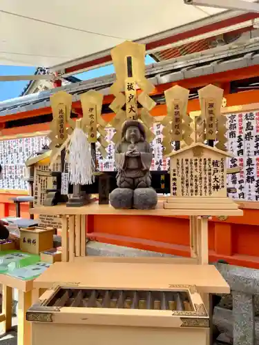 地主神社の像