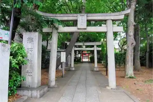 自由が丘熊野神社の鳥居