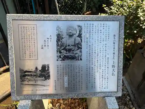 上野大佛の歴史