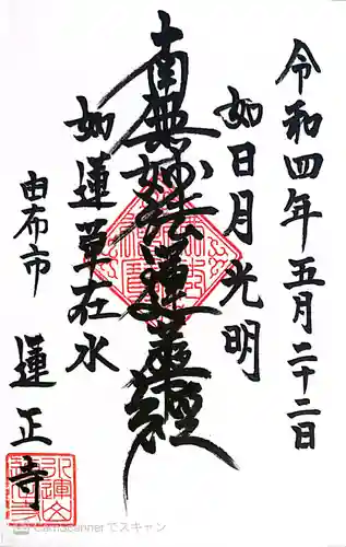 蓮正寺の御朱印