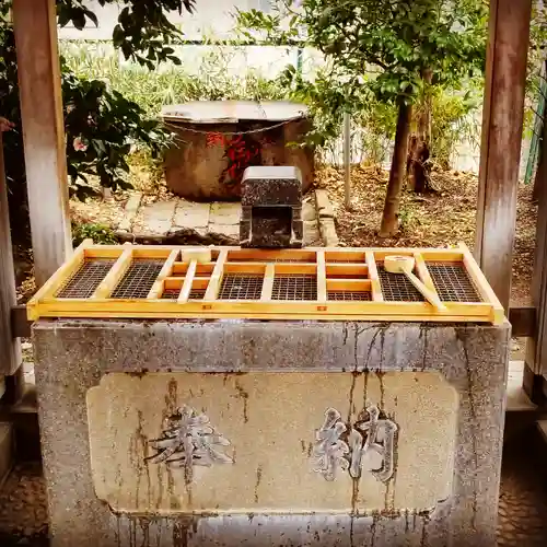 筑土八幡神社の手水