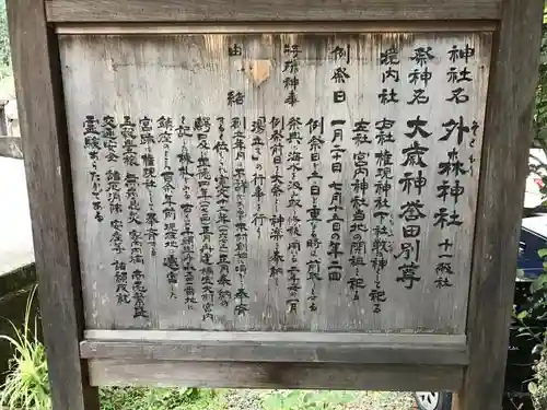 外森神社の歴史