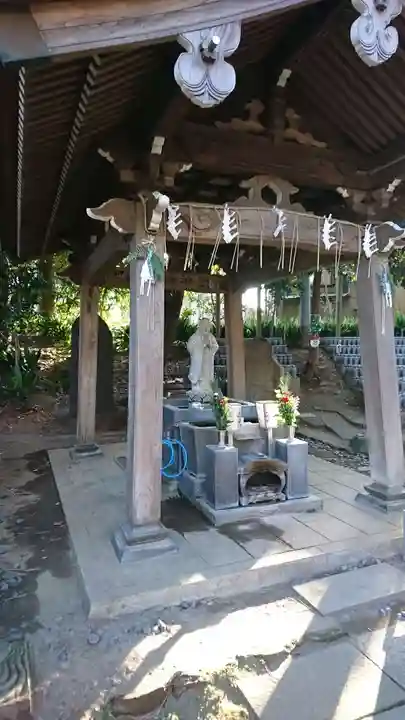 法華経寺奥之院の手水舎