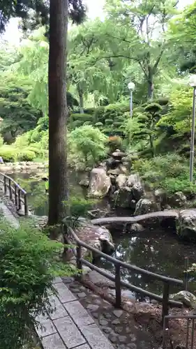 神場山神社の庭園