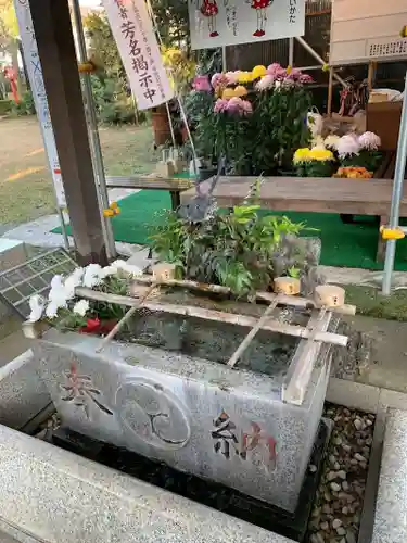 新倉氷川八幡神社の手水