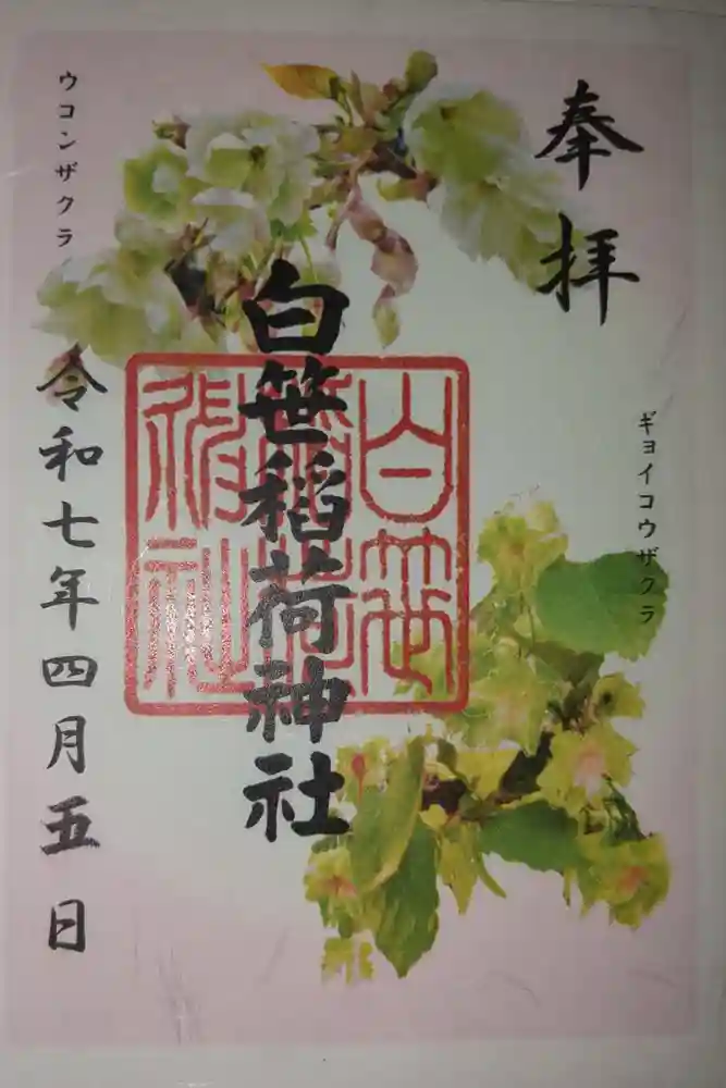 白笹稲荷神社の御朱印