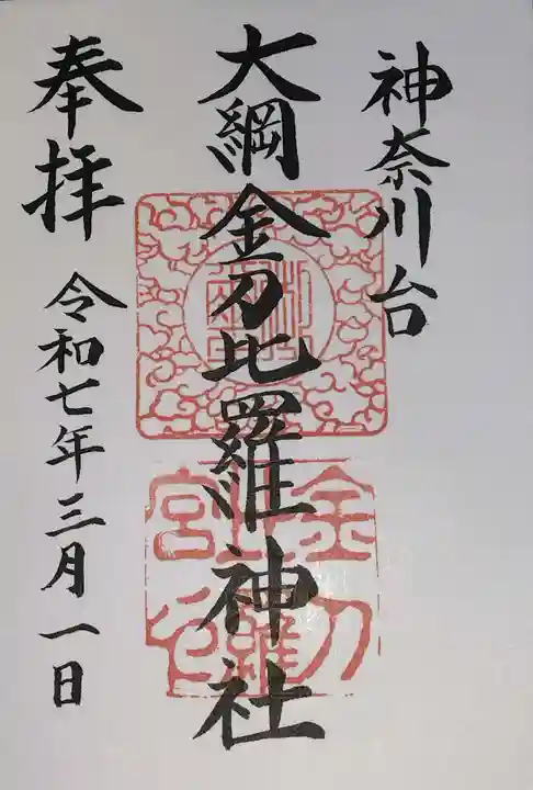 大綱金刀比羅神社(神奈川県)