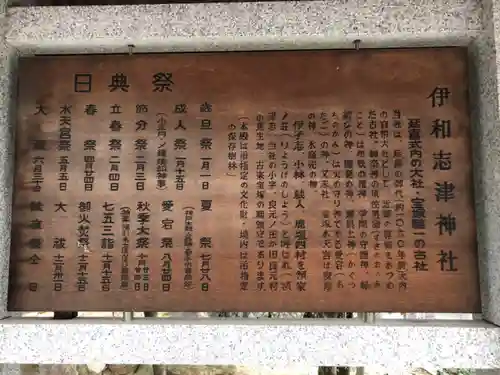伊和志津神社の歴史