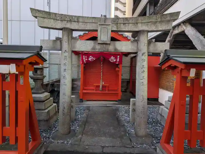 新硯稲荷神社(櫛田神社飛地境内)の鳥居