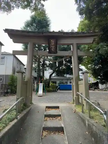 東浅川熊野社の鳥居