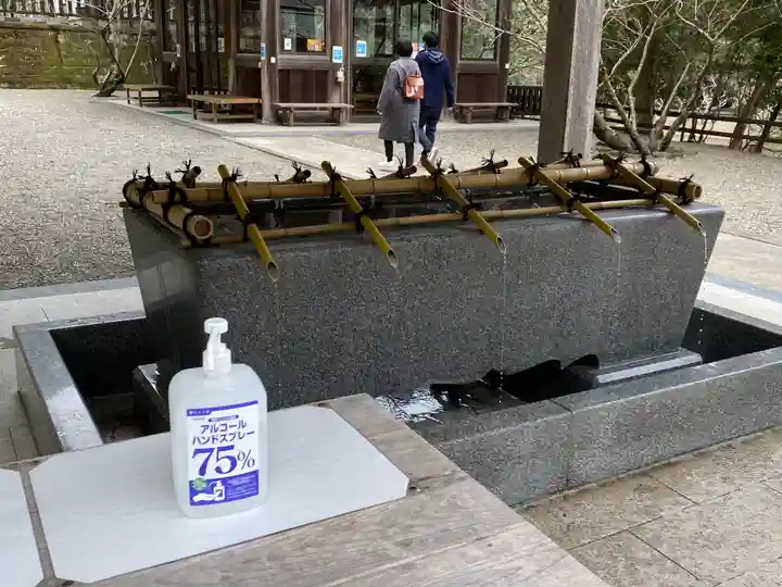 安房神社の手水舎