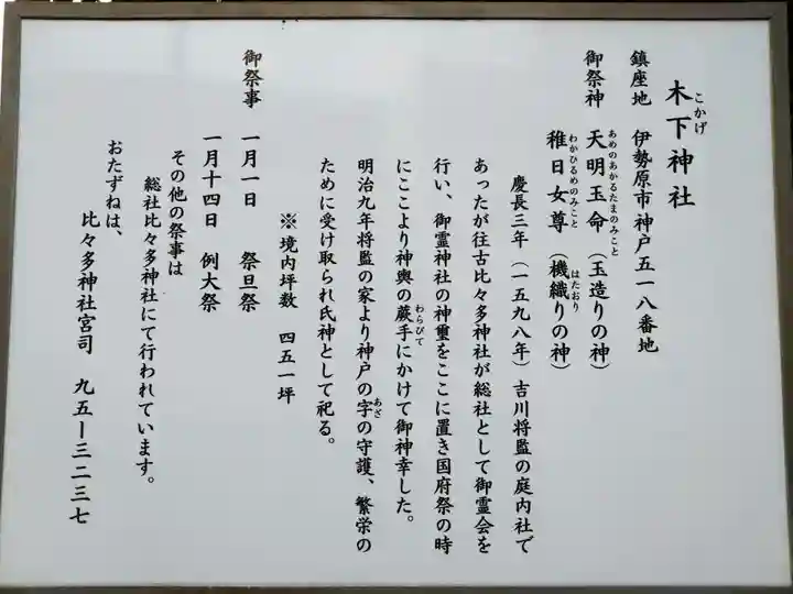 木下神社(神奈川県)